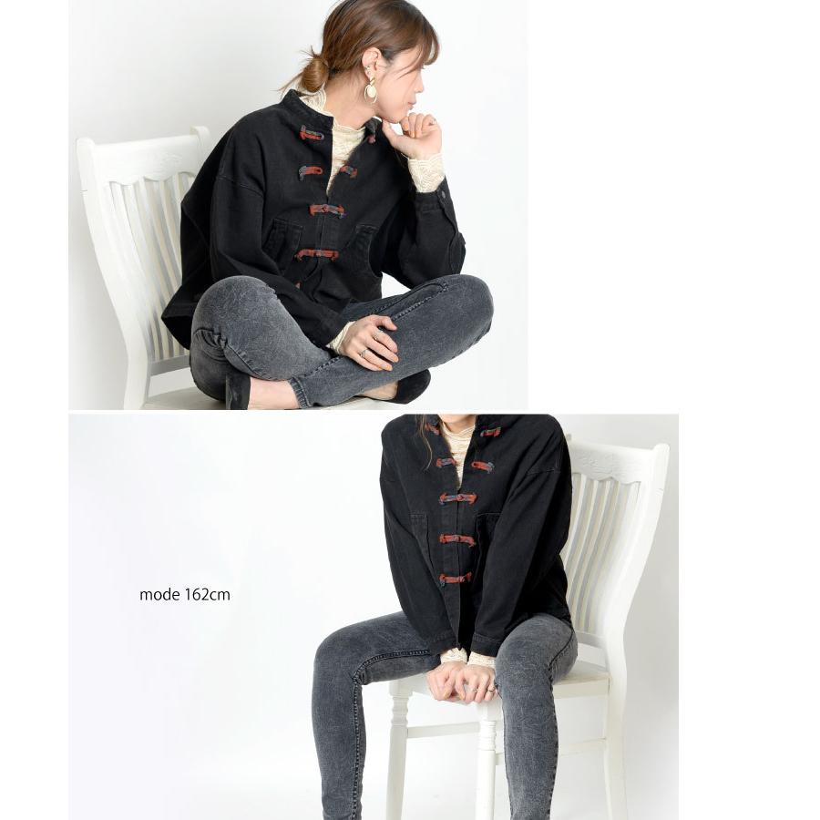 marai デニムジャケット レディース チャイナボタン アウター