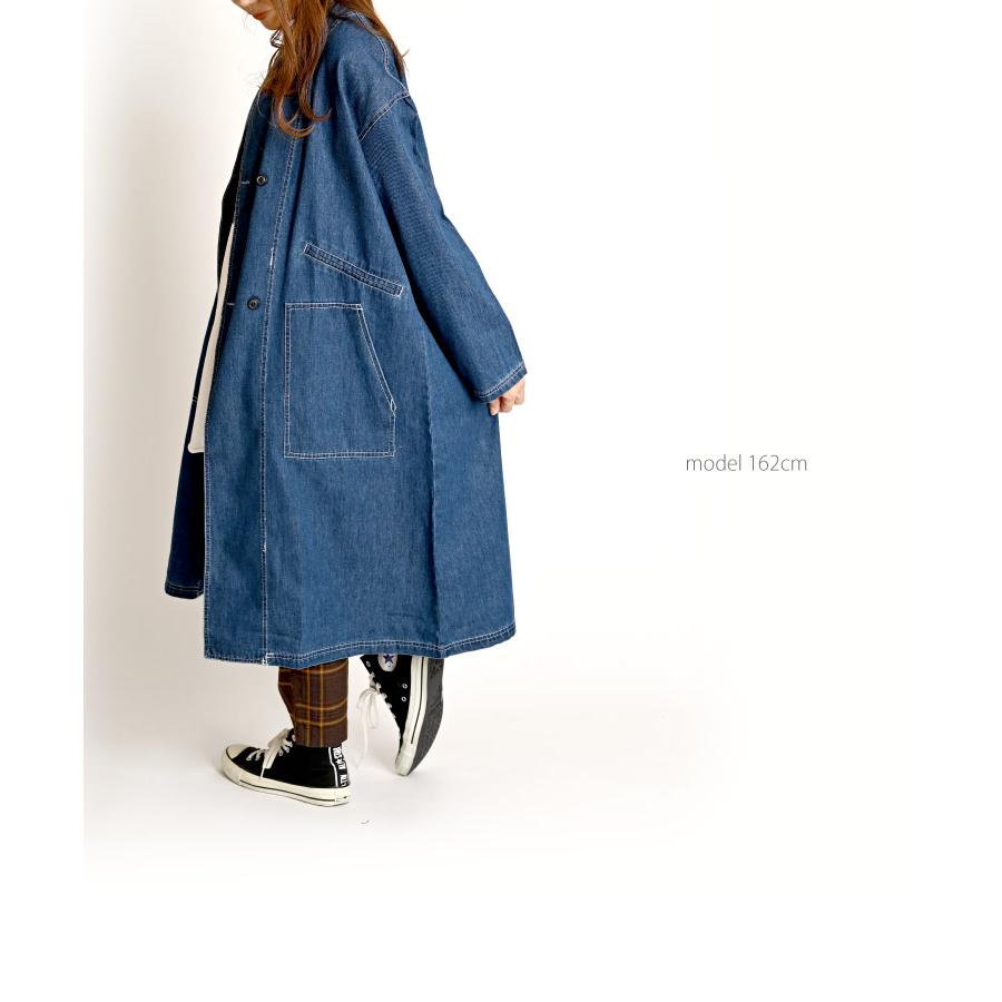 ☆weac.☆ デニムコート/ロングシャツ/ライトアウター/日本製 marai デニム コート ジャケット ワンピース メンズ アウター