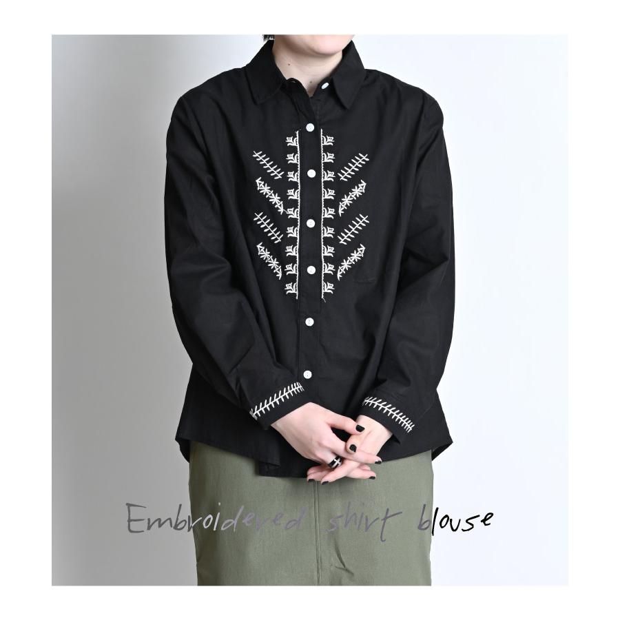 marai（マーライ） シャツ ブラウス レディース 長袖 刺繍 トップス 春