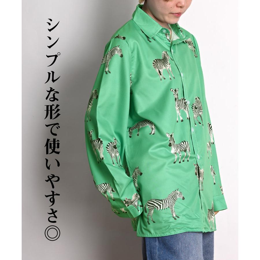 【美品】LRL カーキゼブラ柄 長袖シャツワンピース 美品】LRL カーキゼブラ柄 長袖シャツワンピース|mercari