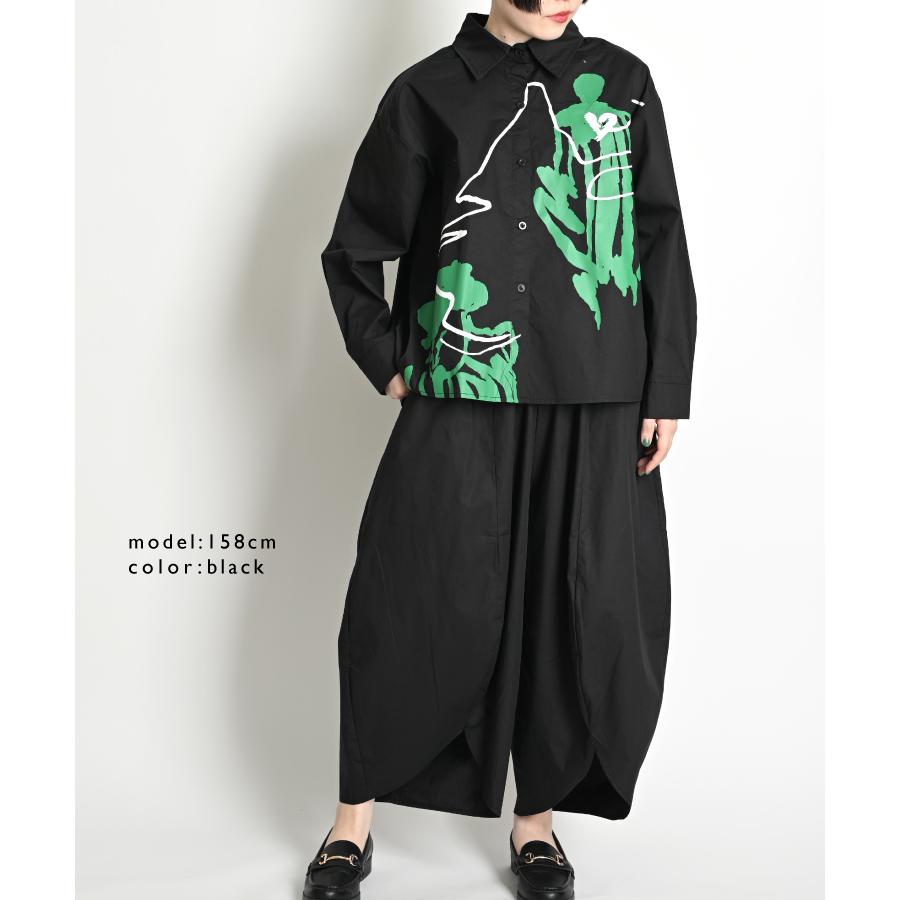 marai シャツ ブラウス レディース 長袖 春夏 無地 プリント 柄 marai シャツ ブラウス レディース 長袖 春夏 無地 プリント 柄
