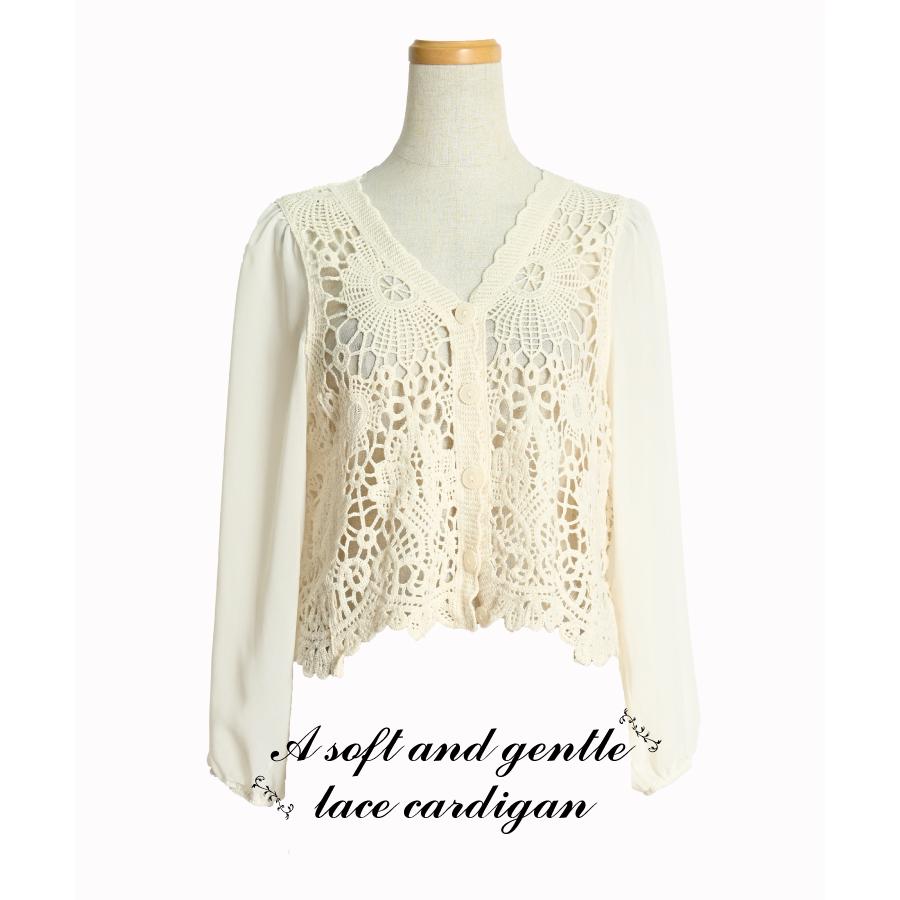 イタリア購入 レース編みクロップド丈薄手サマーカーディガン イタリア購入 レース編みクロップド丈薄手サマーカーディガン