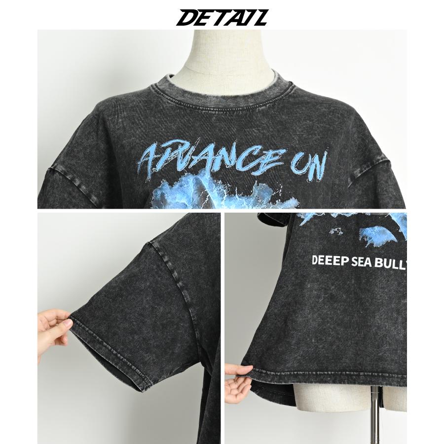 marai サメ Tシャツ メンズ レディース 半袖 飛び出すサメ 