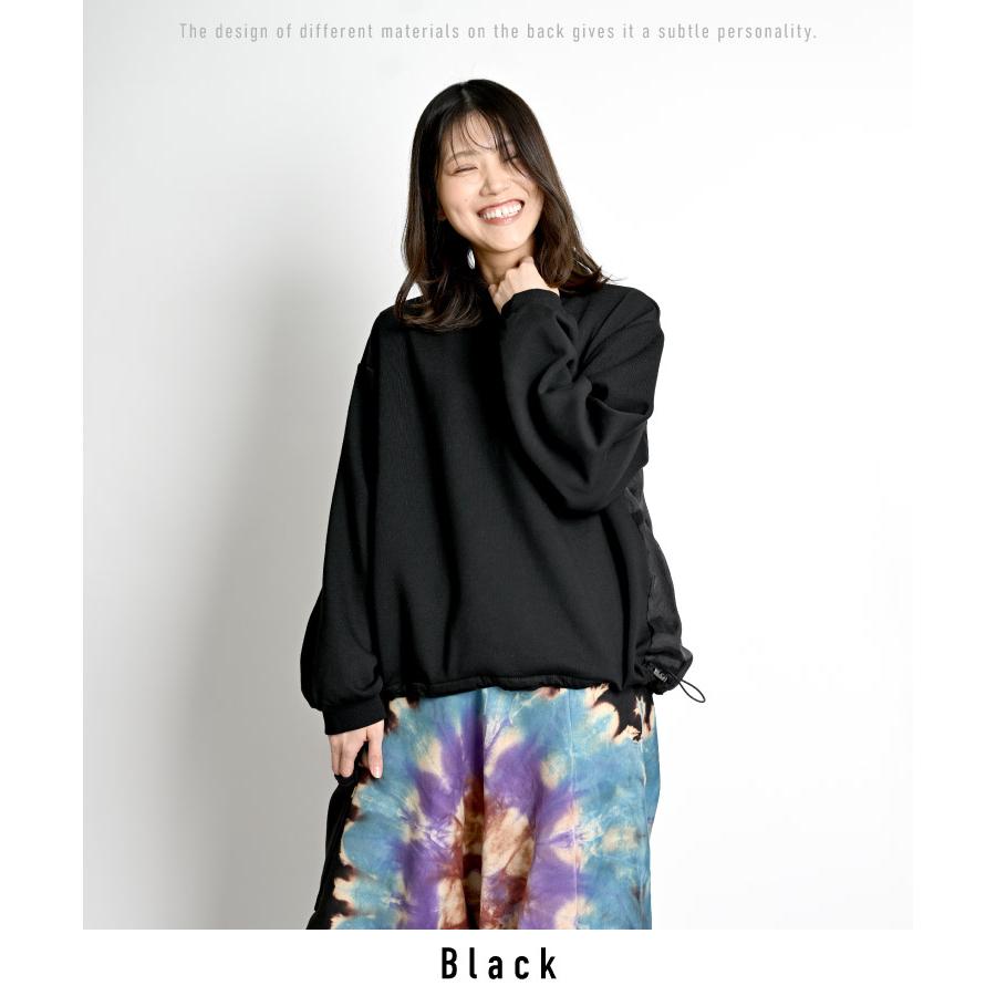 トレーナー スウェット レディース 長袖 異素材 ありそうで、なかった。裏起毛バルーントレーナー rb70131 裏起毛 裏起毛スウェット トップス シンプル カジュアル あったかい 秋 冬 ゆったり オーバーサイズ 30代 40代 50代 marai（マーライ） トレーナー スウェット レディース 長袖 異素材