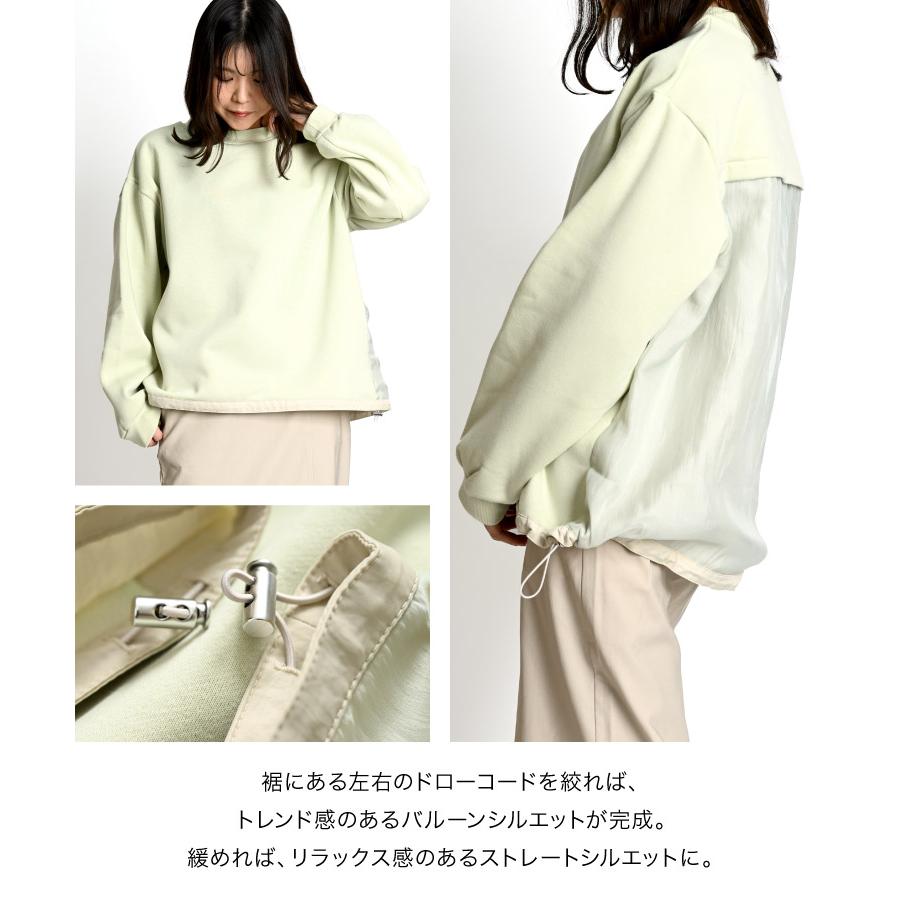 marai（マーライ） トレーナー スウェット レディース 長袖 異素材