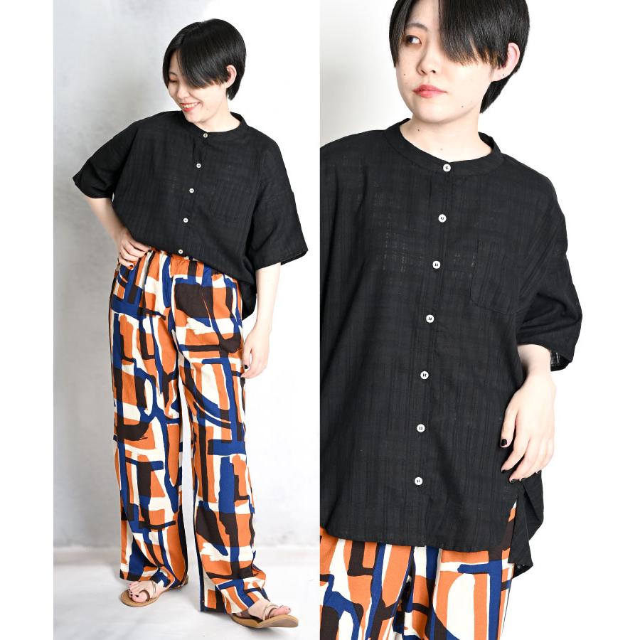 marai（マーライ） バンドカラーシャツ レディース チェック柄
