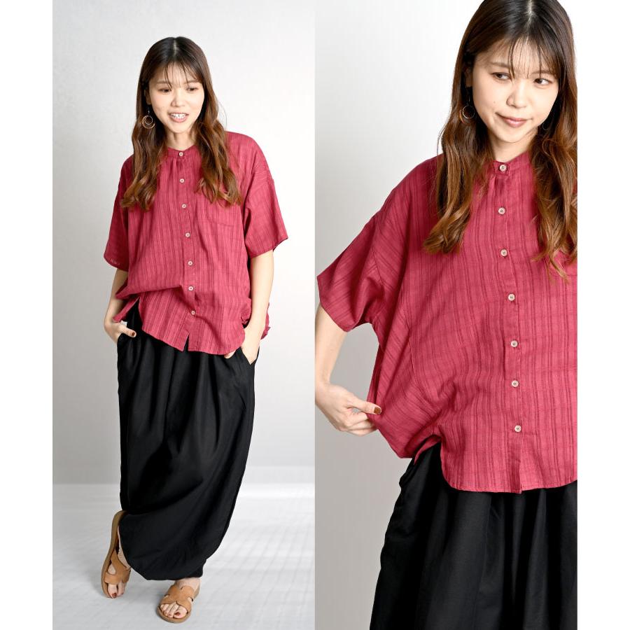 marai（マーライ） バンドカラーシャツ レディース チェック柄