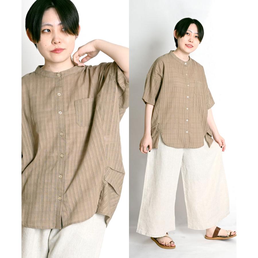 marai（マーライ） バンドカラーシャツ レディース チェック柄
