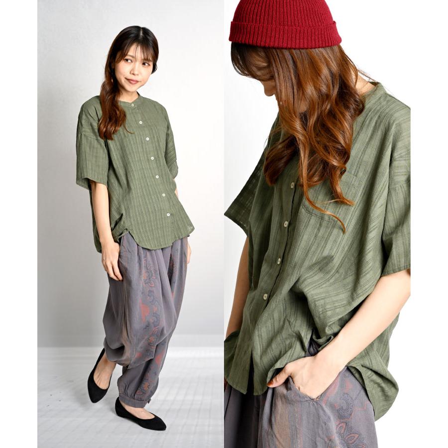 marai（マーライ） バンドカラーシャツ レディース チェック柄