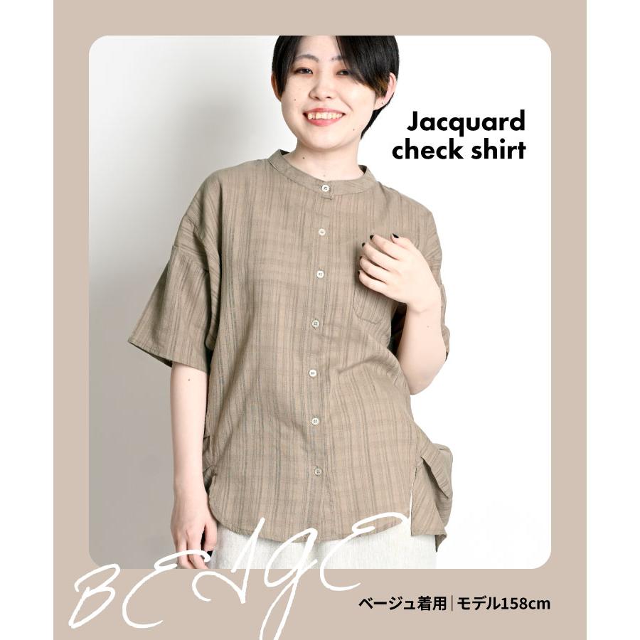 marai（マーライ） バンドカラーシャツ レディース チェック柄