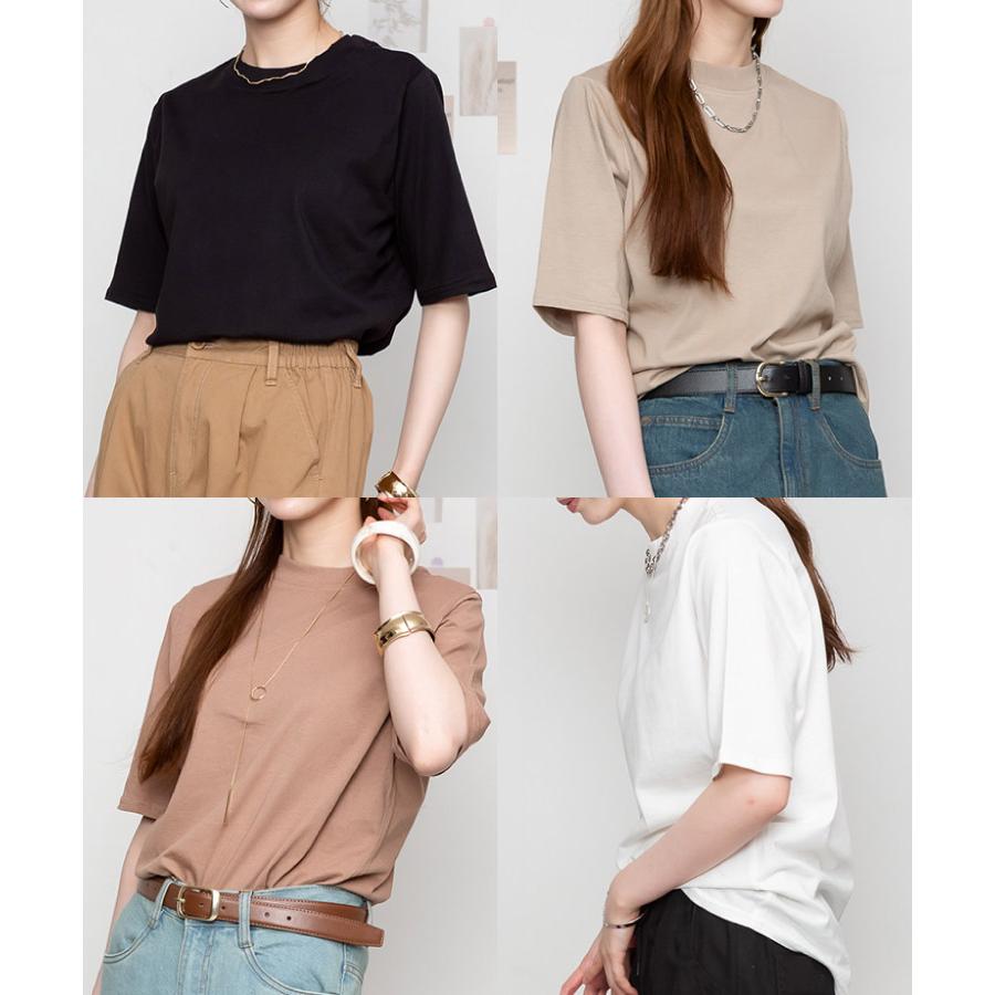 marai（マーライ） Tシャツ レディース 半袖 綿100% プチハイネック