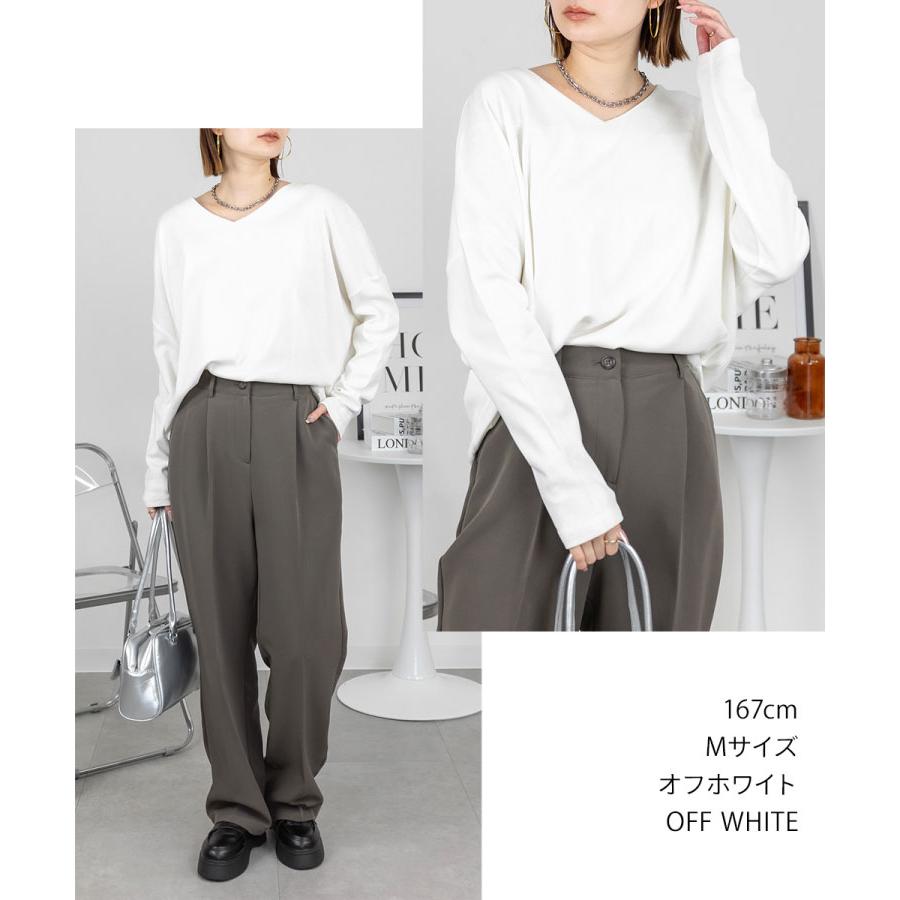 marai（マーライ） カットソー 長袖 レディース Tシャツ Vネック 30代