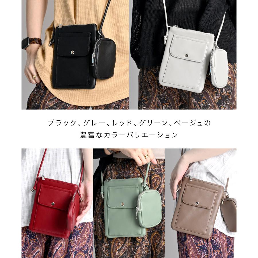 グレー/レッド ハンドバッグ ショルダーストラップ付き