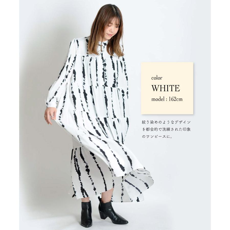 marai ロングワンピース ティアードワンピース ワンピース 黒白 marai ロングワンピース ティアードワンピース ワンピース 黒白
