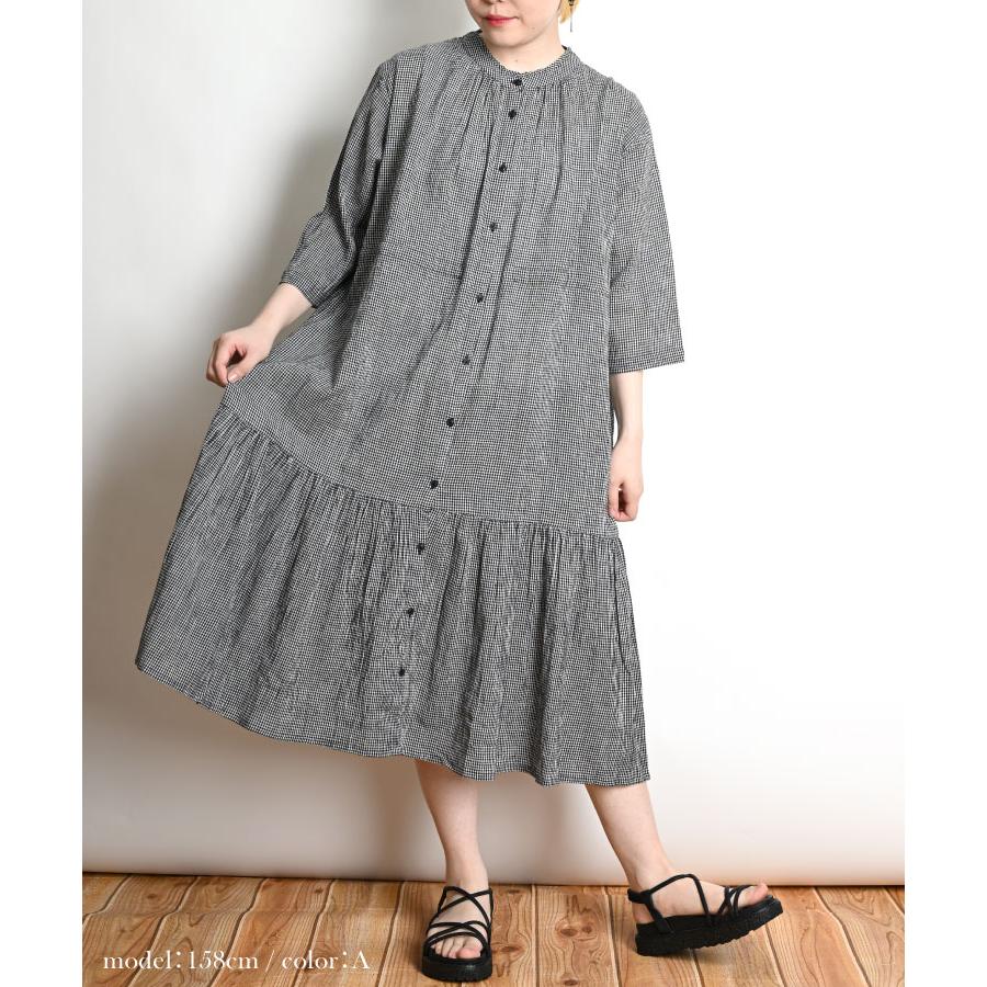 marai（マーライ） ワンピース チェック柄 レディース 五分袖