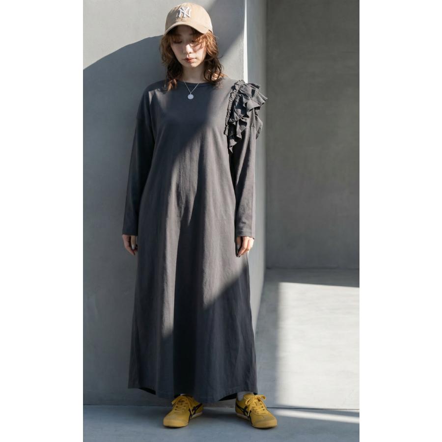 marai（マーライ） ワンピース ロング 長袖 レディース 片袖 フリル