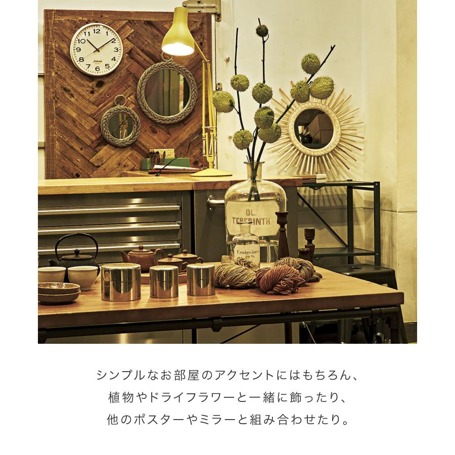 marai（マーライ） ラタンミラー 壁掛け 鏡 ウォールミラー 完成品