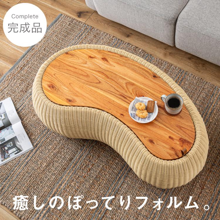 marai（マーライ） リビングテーブル 収納 センターテーブル 完成品 丸