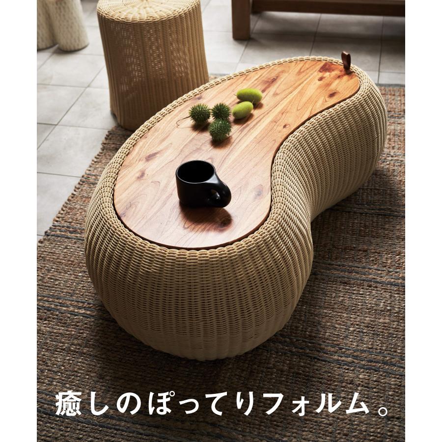 marai（マーライ） リビングテーブル 収納 センターテーブル 完成品 丸