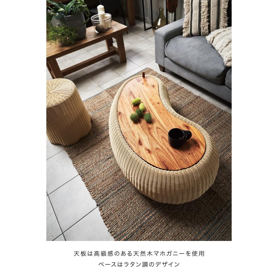 marai（マーライ） リビングテーブル 収納 センターテーブル 完成品 丸