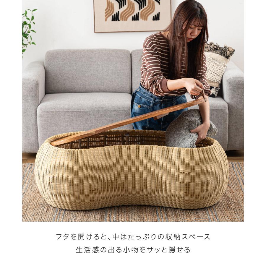 marai（マーライ） リビングテーブル 収納 センターテーブル 完成品 丸