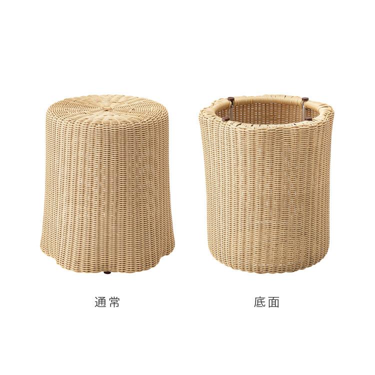 marai（マーライ） スツール ラタン調 おしゃれ 椅子 イス 完成品 丸