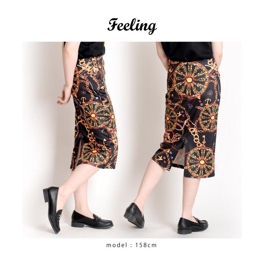 Cepica マガジン柄タイトスカート Cepica マガジン柄タイトスカート