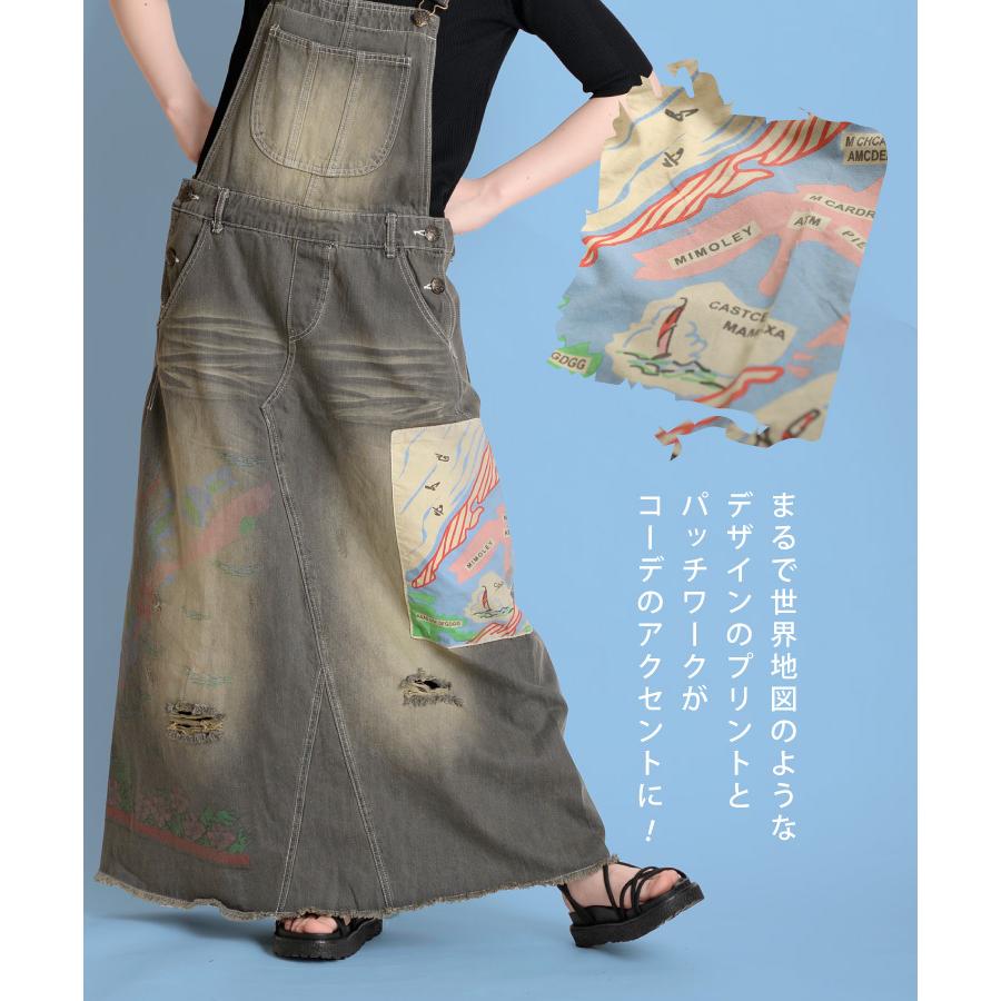 marai（マーライ） サロペット デニム スカート 秋冬 レディース