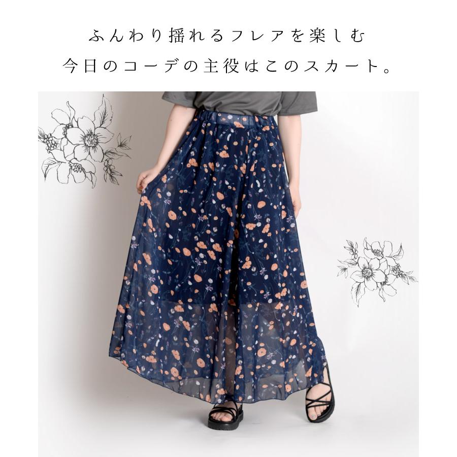 買取り実績 cawaii 花柄ロングスカート フレアスカート 水玉花柄 総柄