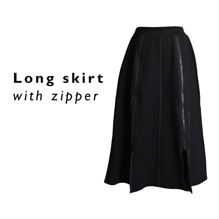 marai ロングスカート レディース 春 夏 黒 スカート ロング ZIP marai ロングスカート レディース 春 夏 黒 スカート ロング ZIP