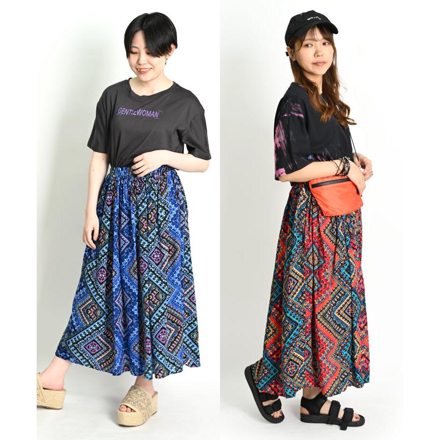marai ロングスカート レディース ボトムス 総柄 幾何学柄 周り marai ロングスカート レディース ボトムス 総柄 幾何学柄 周り