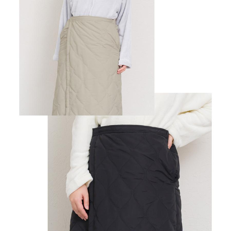 marai（マーライ） 巻きスカート 防寒 キルティング レディース