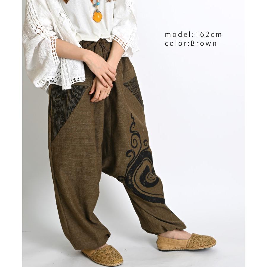 慈雨◎サルエルパンツ ジャガード 総柄 ウエストゴム お洒落で楽ちん 肌触り良し 慈雨◎サルエルパンツ ジャガード 総柄 ウエストゴム お洒落で