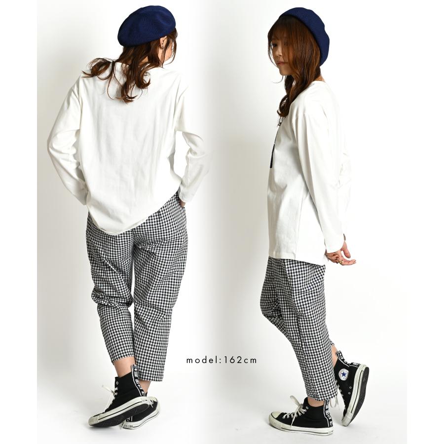 marai テーパードパンツ レディース 春 夏ギンガムチェック 総柄 marai テーパードパンツ レディース 春 夏ギンガムチェック 総柄