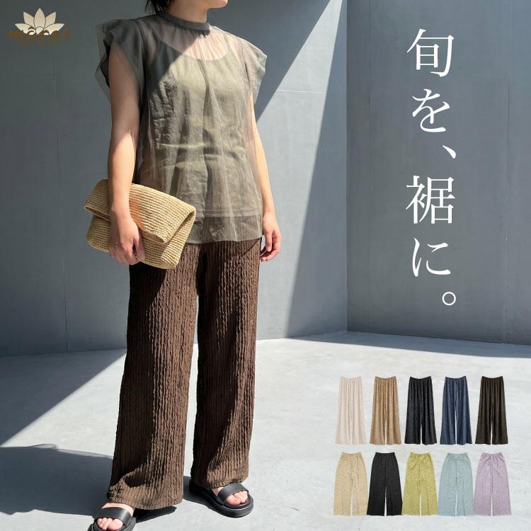 marai（マーライ） レギンス プリーツパンツ 楊柳 レディース 春夏