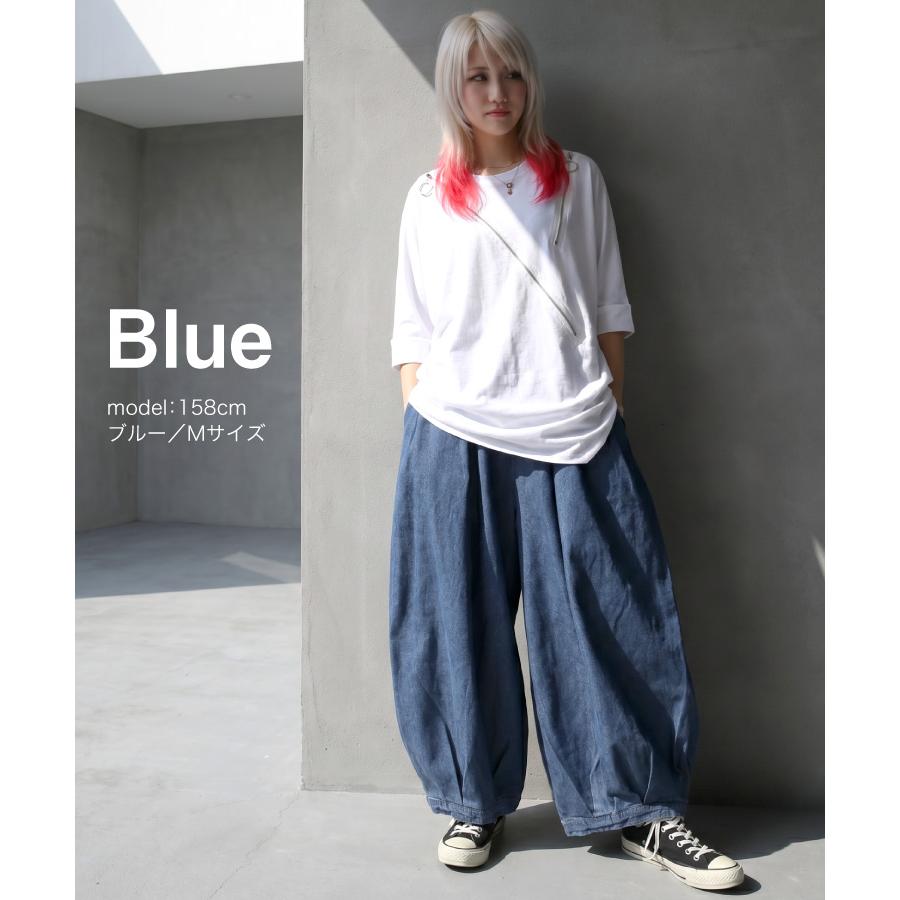 marai（マーライ） パンツ デニム バレルレッグ カーブパンツ ロング