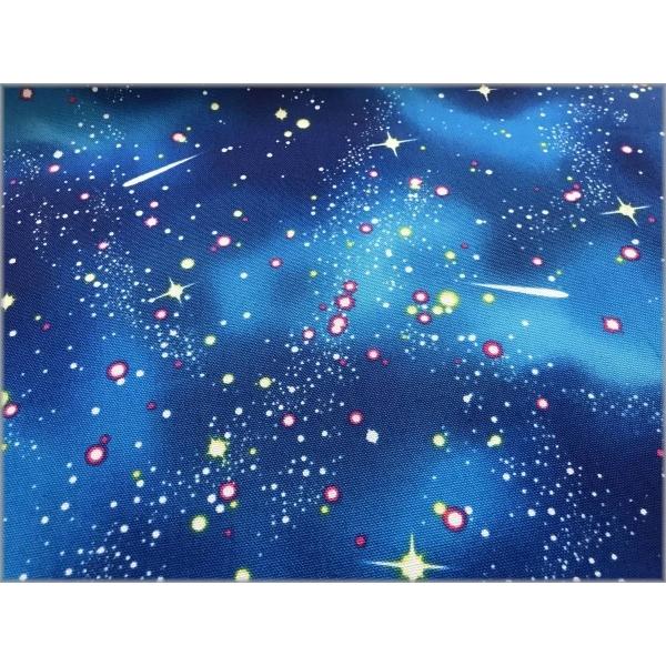 marble*50cm【オックス 生地】宇宙*星空*流れ星*ネイビー×ブルー*3C