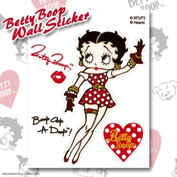 G4 ベティちゃん ベティ ブープ ウォールステッカー 010 水玉ワンピース インテリアステッカー Betty Boop 壁ステッカー ネコポス可 Stk 010 アメリカン雑貨のマーブルマーブル 通販 Yahoo ショッピング