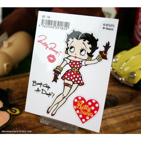 G4 ベティちゃん ベティ ブープ ウォールステッカー 010 水玉ワンピース インテリアステッカー Betty Boop 壁ステッカー ネコポス可 Stk 010 アメリカン雑貨のマーブルマーブル 通販 Yahoo ショッピング
