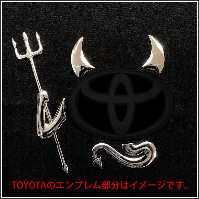 H2 3D エンブレム ステッカー デビル 悪魔 金属 [ カスタム オモシロ