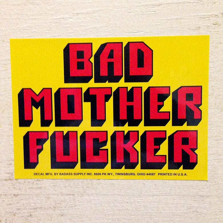 G2 アメリカン サイン系ステッカー #001 BAD MOTHER FUCKER