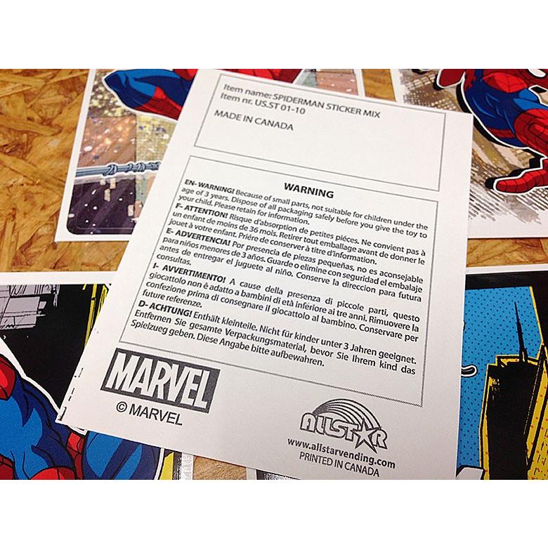 G6 ステッカーマシン ステッカー スパイダーマン 10種アソート