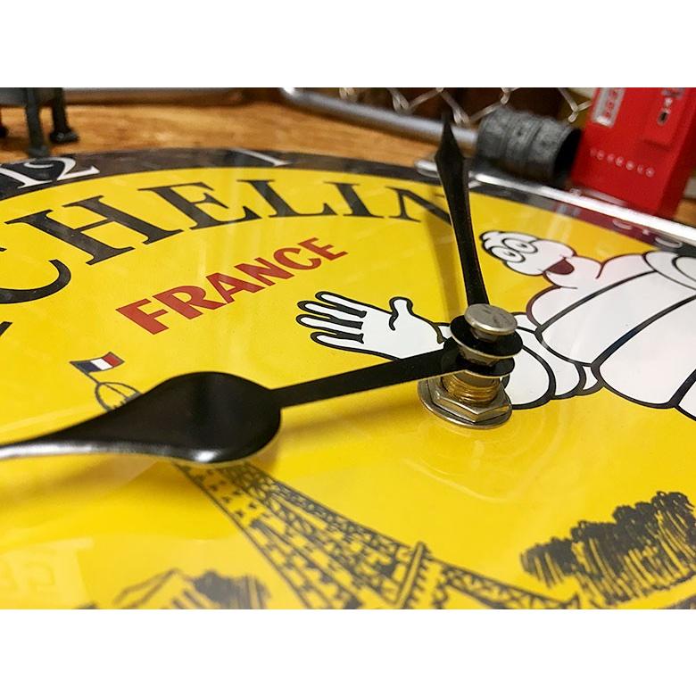 ミシュランビバンダム　時計 E1 ミシュラン ビバンダム 缶バッジ風 時計 [ 掛け時計 置き時計