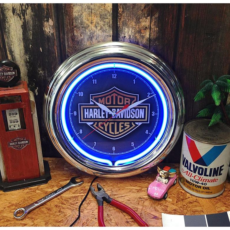 A1 ハーレーダビッドソン 壁掛け時計 エッセンシャル B&S ネオン
