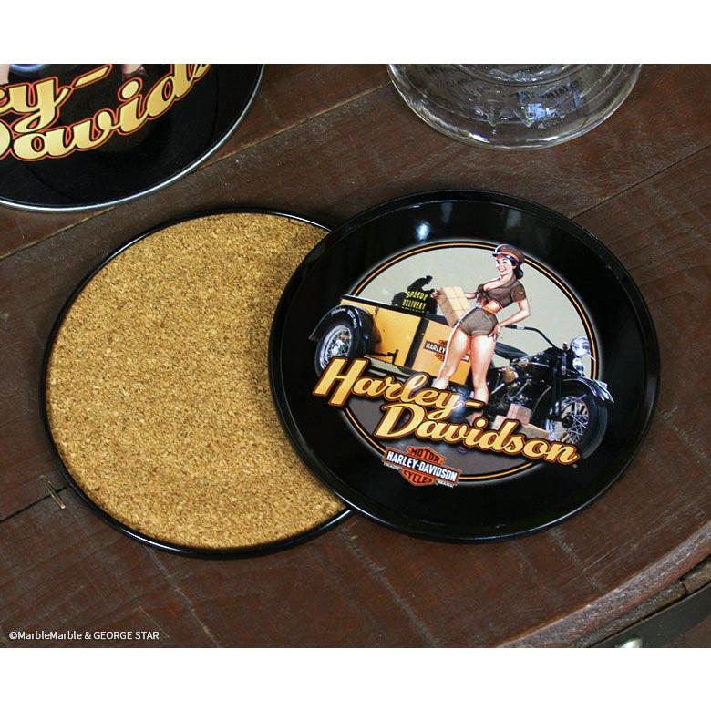 A1 HARLEY-DAVIDSON サービギャル グラス＆コースター ギフトセット