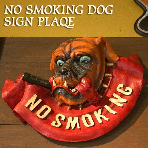 F1 禁煙ブルドッグ NO SMOKING DOG 禁煙看板｜marblemarble