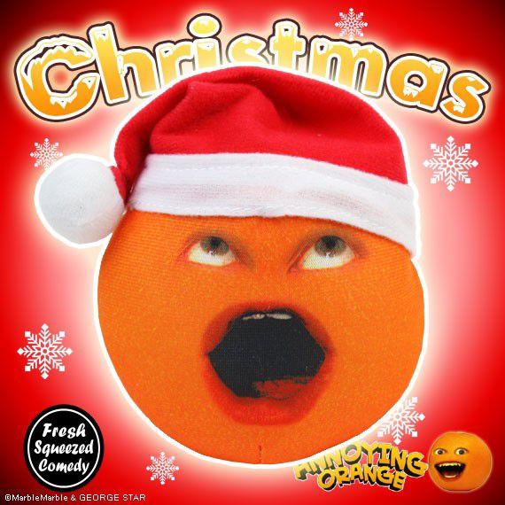 B3 アノーイング・オレンジ トーキングスクイーズ Xmas限定バージョン オレンジ 上目 Annoying Orange｜marblemarble