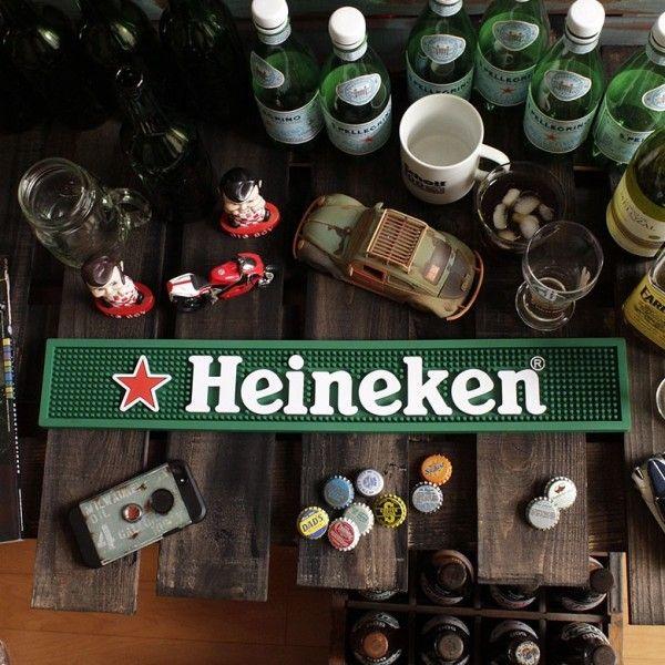 C4 バーマット ハイネケン ビア Heineken スタンダードサイズ // インテリア雑貨 / 酒雑貨｜marblemarble