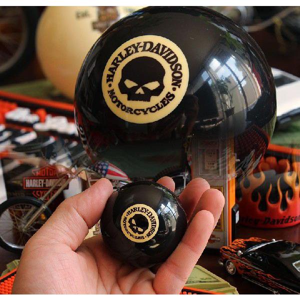 Harley-Davidson カスタムビリヤードボール 新品 A4 ハーレーダビッドソン ビリヤードボール スカル・エイトボール