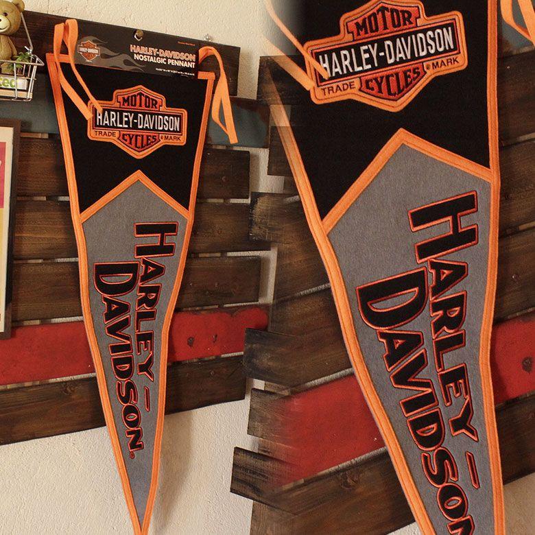 A ハーレーダビッドソン ペナント フラッグ 長三角旗 // HARLEY